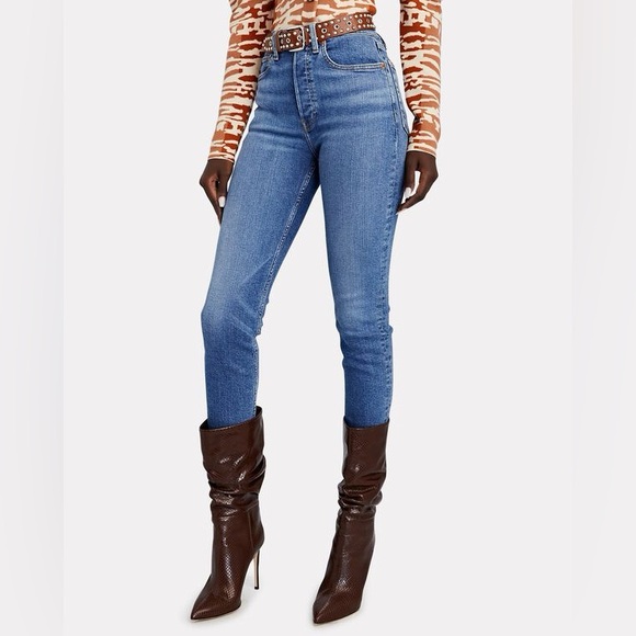 RE/DONE 90s High-Rise Ankle Crop Jeans - Picture 4 of 8